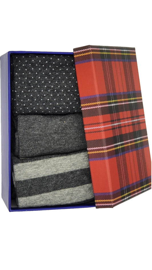 Chaussettes pour hommes dans un coffret cadeau 3 paires (15251)