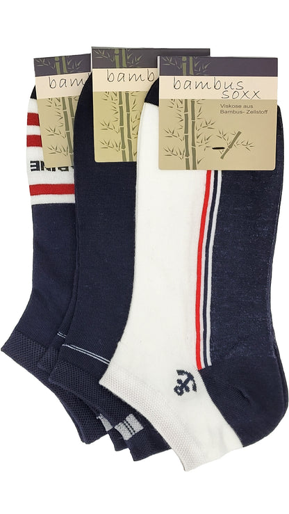 Lot de 3 paires de chaussettes de sport pour homme en bambou Maritime (16432)