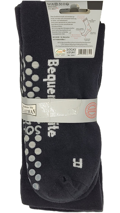 Chaussettes de santé semelles en éponge ABS EXTRA LARGES Wellness Noir 2 paires jusqu'à la taille 50 (2261)