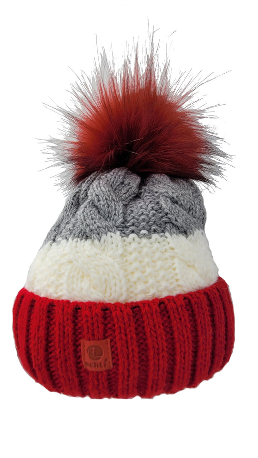 wintermuts bobbelmuts gebreide muts