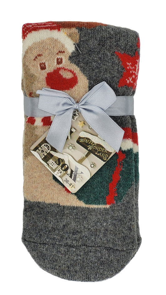 Chaussettes en laine pour femmes Noël 2 paires Taille unique (37895)