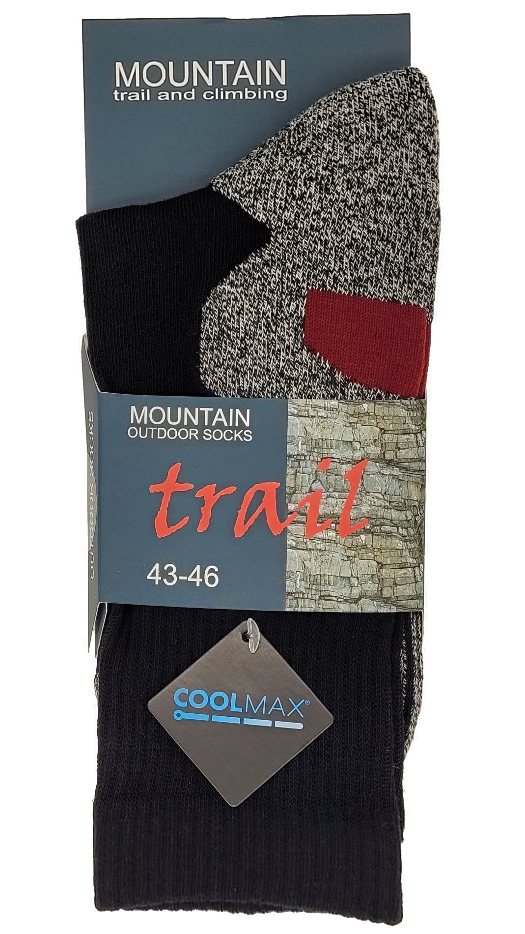 Chaussettes de sport d'extérieur Coolmax 1 paire jusqu'à la taille 50 (16101)