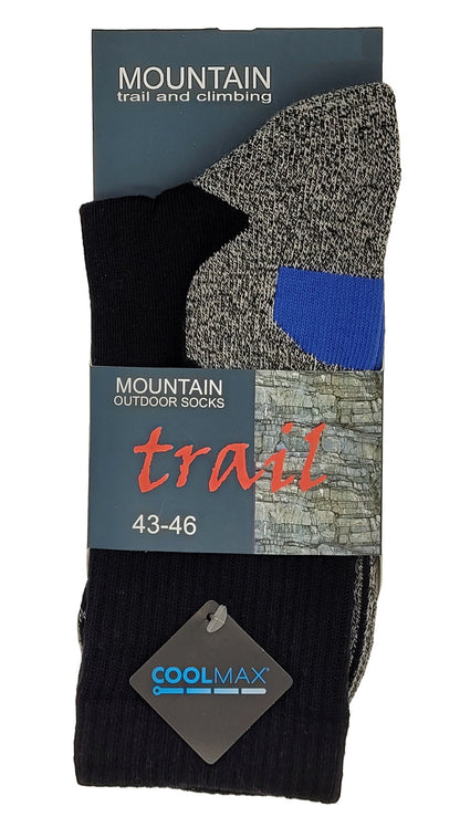 Chaussettes de sport d'extérieur Coolmax 1 paire jusqu'à la taille 50 (16101)