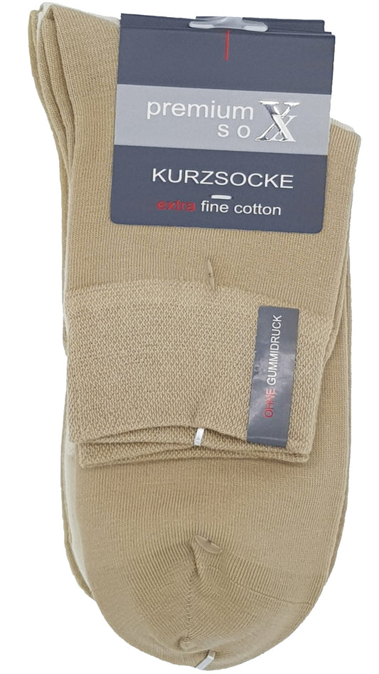 Herren Kurzsocken ,,Premium'' ohne Gummidruck 3 Paar (26541)