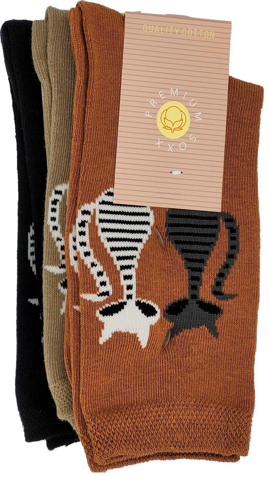 Chaussettes pour femmes Comfort Cuff Cats 3 paires (34944)