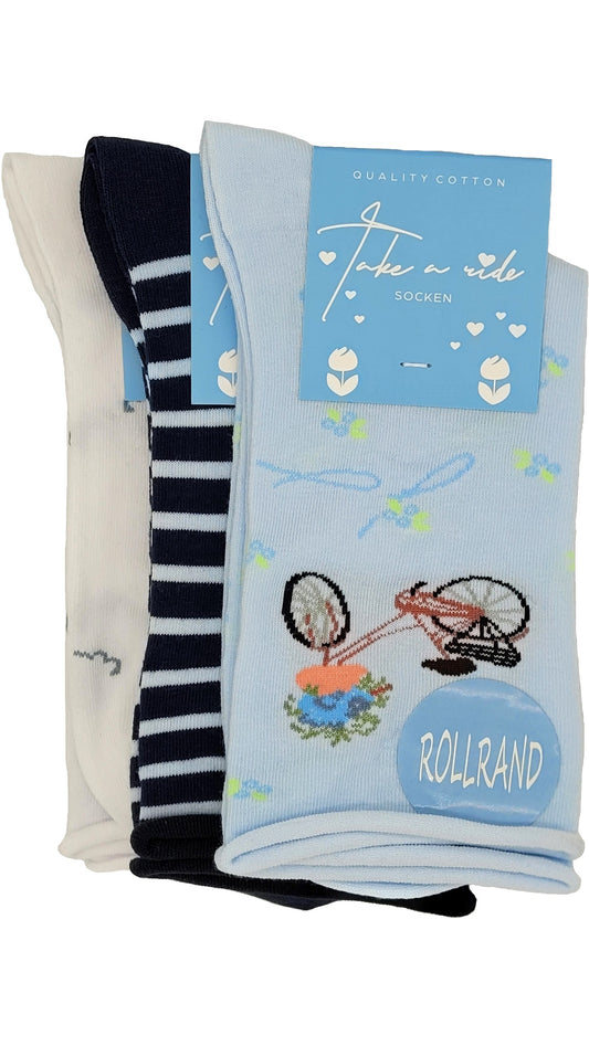 Damen Socke ,,Holland'' Rollrand 3 Paar (34225)