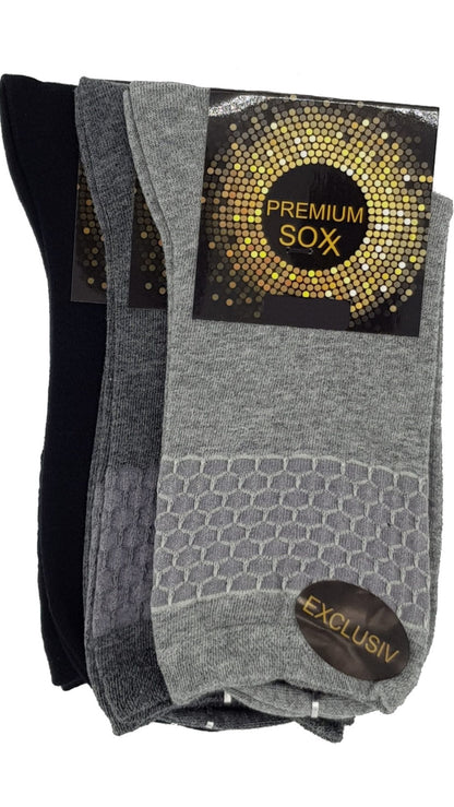 Chaussettes pour femmes en tricot à motifs dans la tige 3 paires (34369)