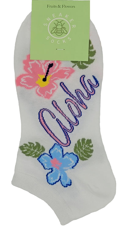 Dames sneaker sokken "ALOHA" 3 paar (36340)