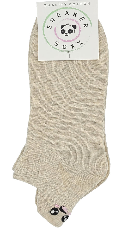 Chaussettes de sport pour femmes avec broderie au talon, 3 paires (36361)