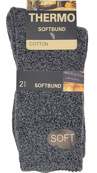 Chaussettes Thermo Soft avec ceinture souple, 2 paires (23402,38413)