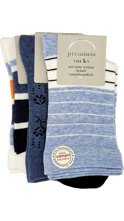 Women's Health Socks Funnel EXTRA brede boord 3 paar (39538)