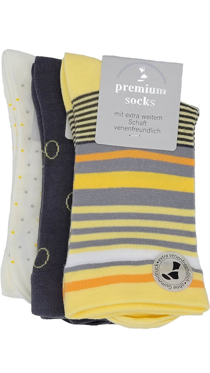 Women's Health Socks Funnel EXTRA brede boord 3 paar (39540)