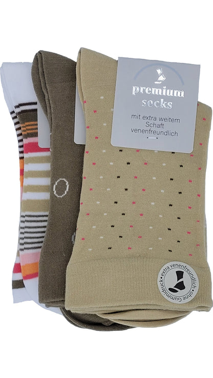 Women's Health Socks Funnel EXTRA brede boord 3 paar (39540)