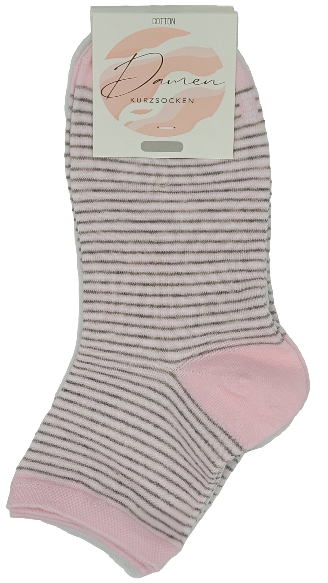 Chaussettes courtes à rayures pour femmes, 3 paires (36963)