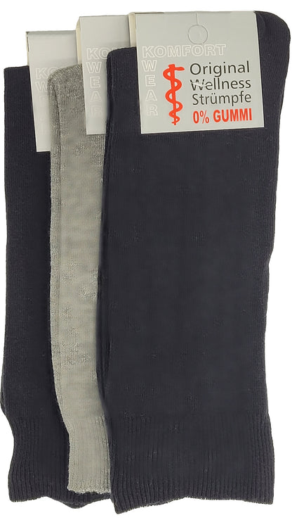 Chaussettes de santé XXL sans caoutchouc 3 paires jusqu'à la taille 58 (6162)