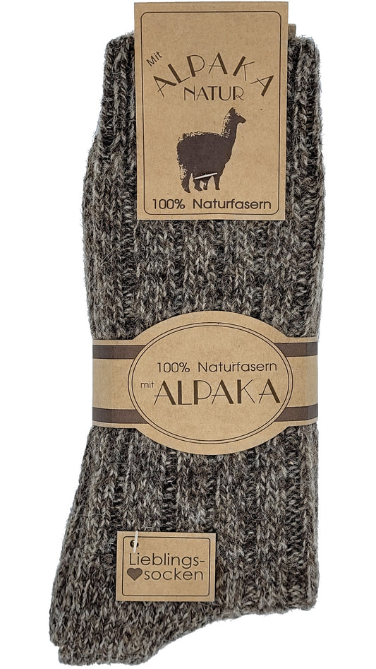 Übergrößen Alpaka Socken 35% Alpaka 100% Natur 2 Paar Gr. 47-50 (6543)