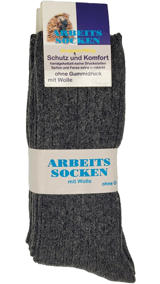 Chaussettes de travail XXL oversize 47-50 anthracite 3 paires (6857)