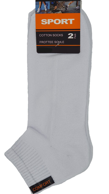 Chaussettes de sport et fonctionnelles XXL oversize 47-50 tige courte semelle éponge unie 2 paires (16223-16227-16231)