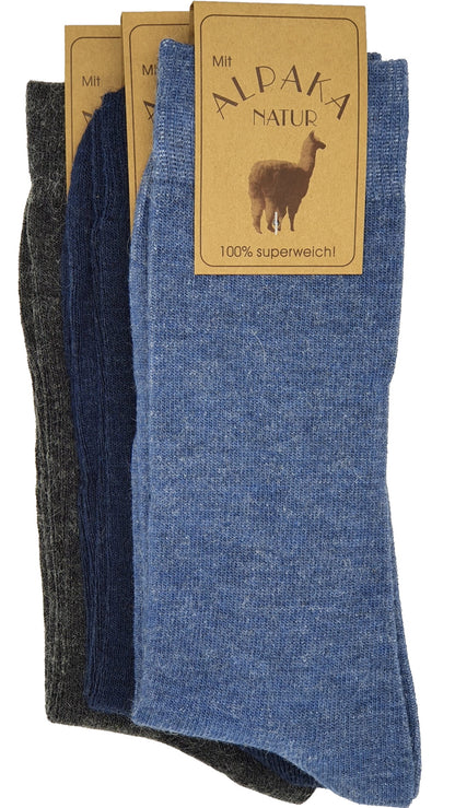 Chaussettes en laine d'alpaga XXL grandes tailles 47-50 3 paires ou 2 paires (6506)