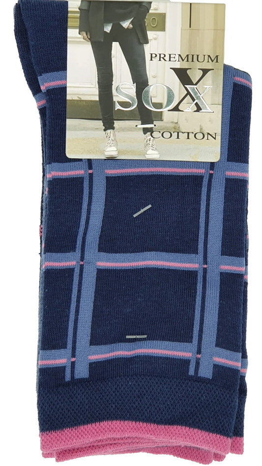 Damen Socken Karo 3 Paar (34395)