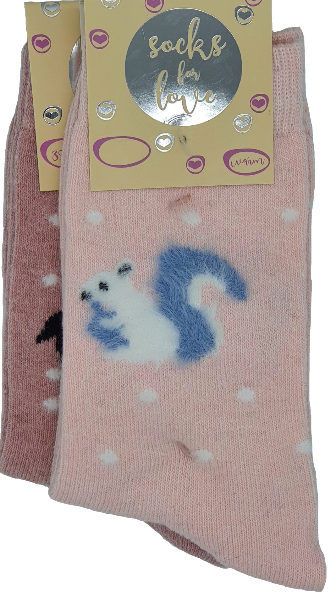 Chaussettes en laine pour femmes Hibou/Écureuil 2 paires (37723)